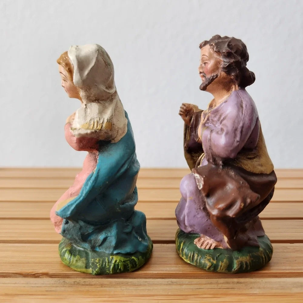 Vintage Nativity Set Made in Italy Wooden‎ Barn Christmas Home Decor Religious